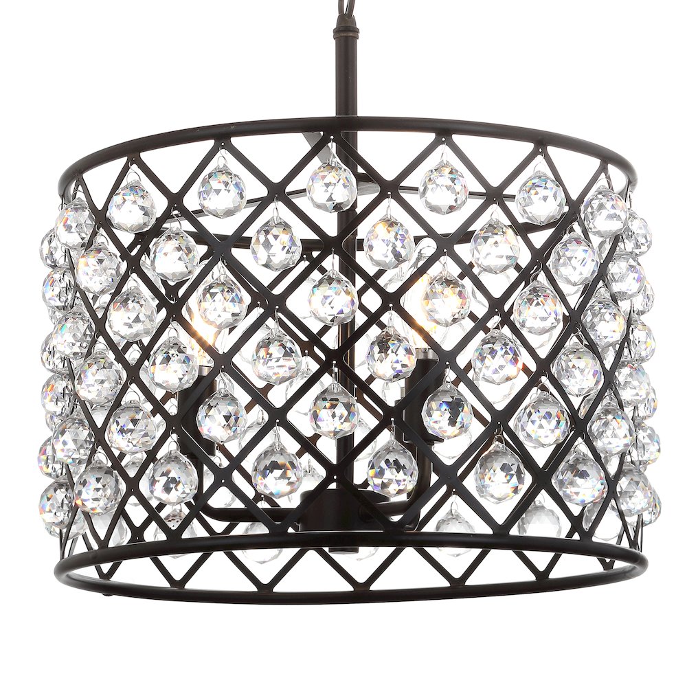 Gabrielle Crystal/Metal Led Pendant. Picture 8