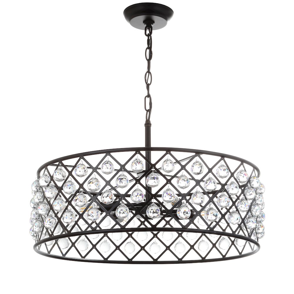 Gabrielle Crystal/Metal Led Pendant. Picture 1