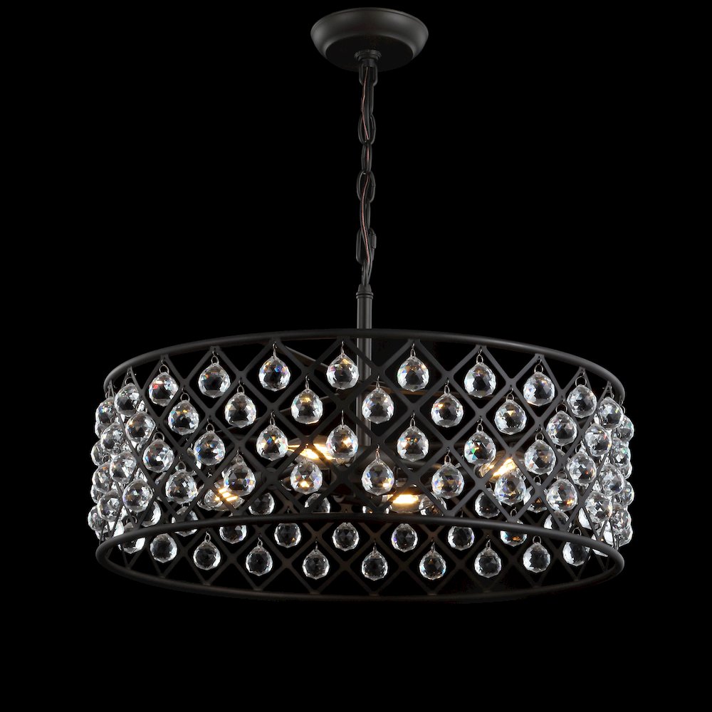 Gabrielle Crystal/Metal Led Pendant. Picture 3