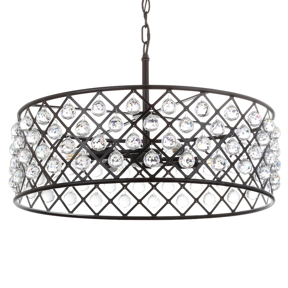 Gabrielle Crystal/Metal Led Pendant. Picture 8