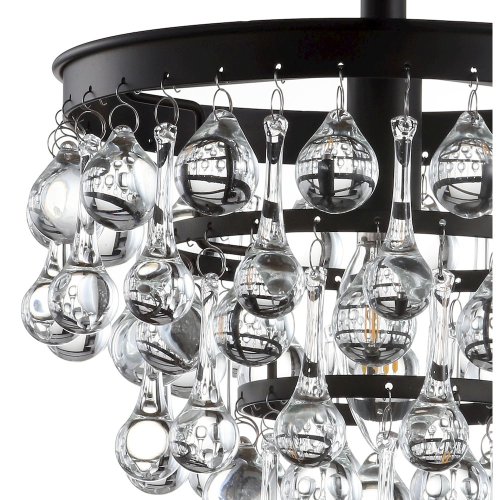 Toronto Metal/Crystal Led Flush Mount. Picture 5