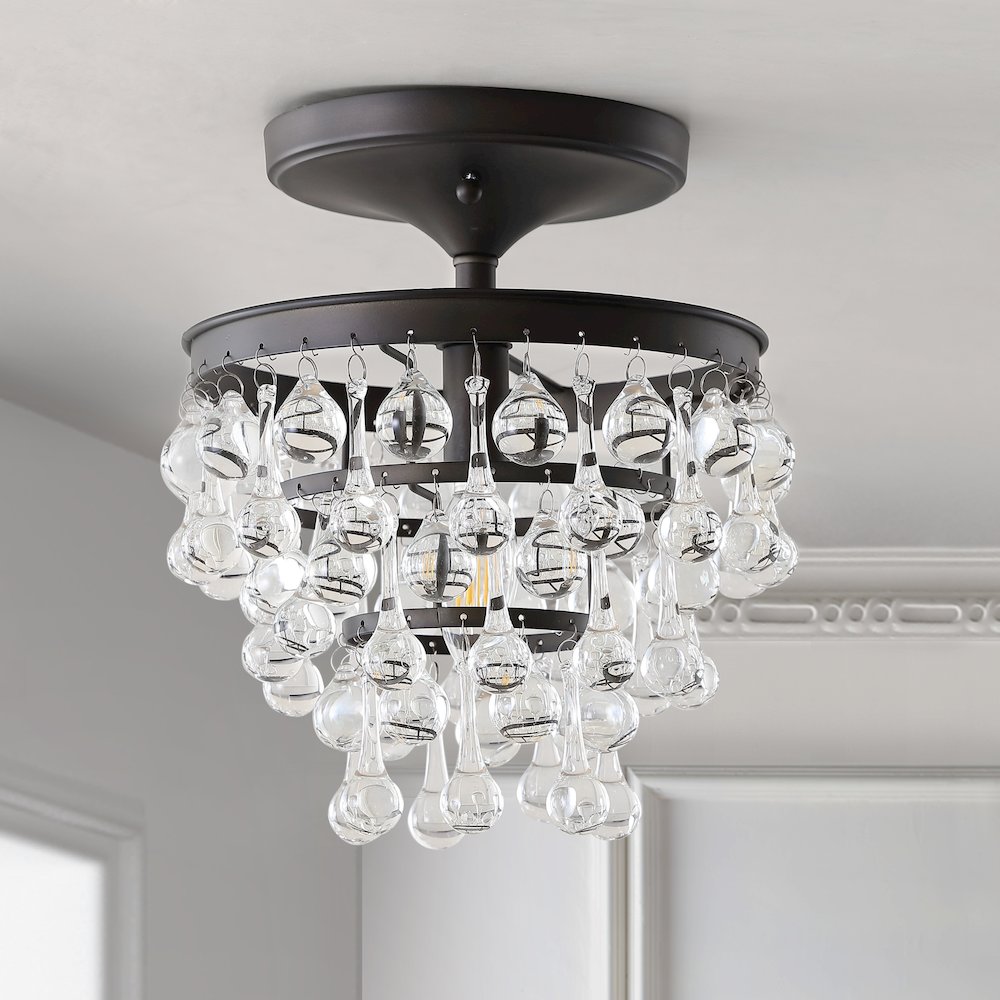 Toronto Metal/Crystal Led Flush Mount. Picture 8
