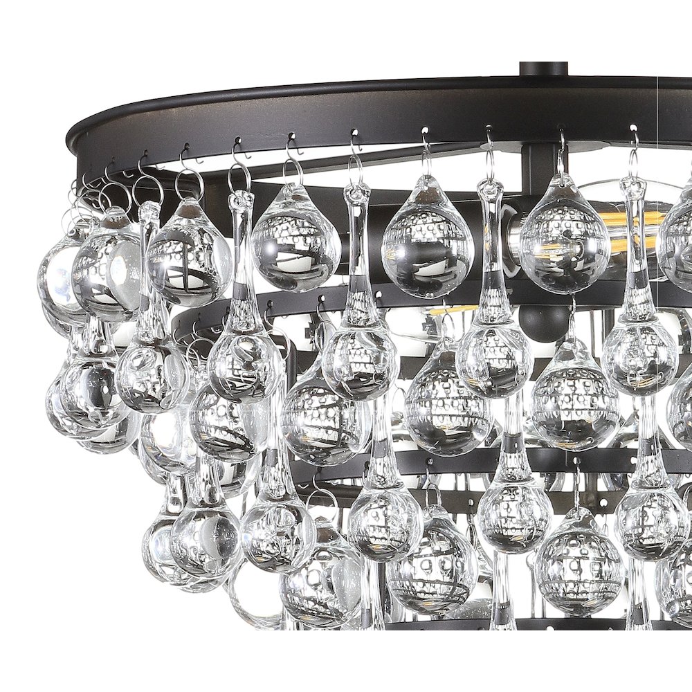 Toronto Metal/Crystal Led Flush Mount. Picture 5