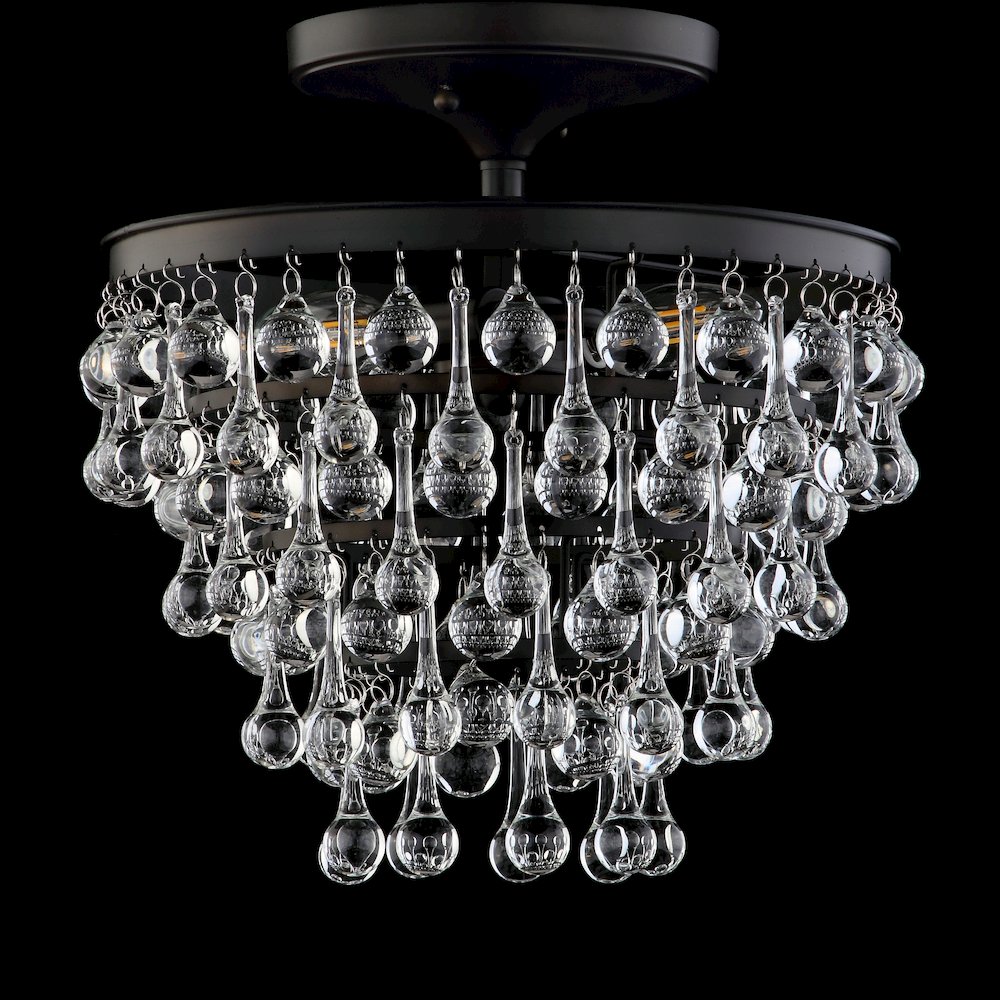 Toronto Metal/Crystal Led Flush Mount. Picture 4