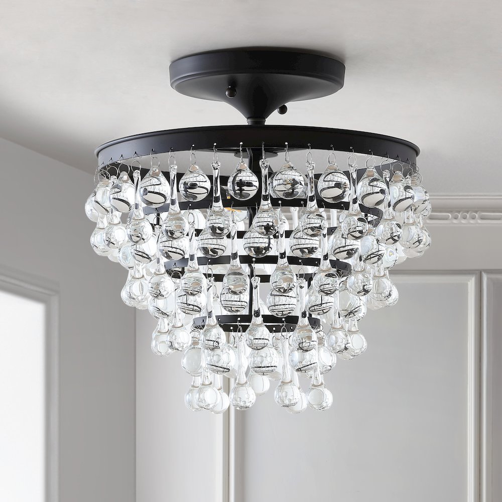 Toronto Metal/Crystal Led Flush Mount. Picture 8