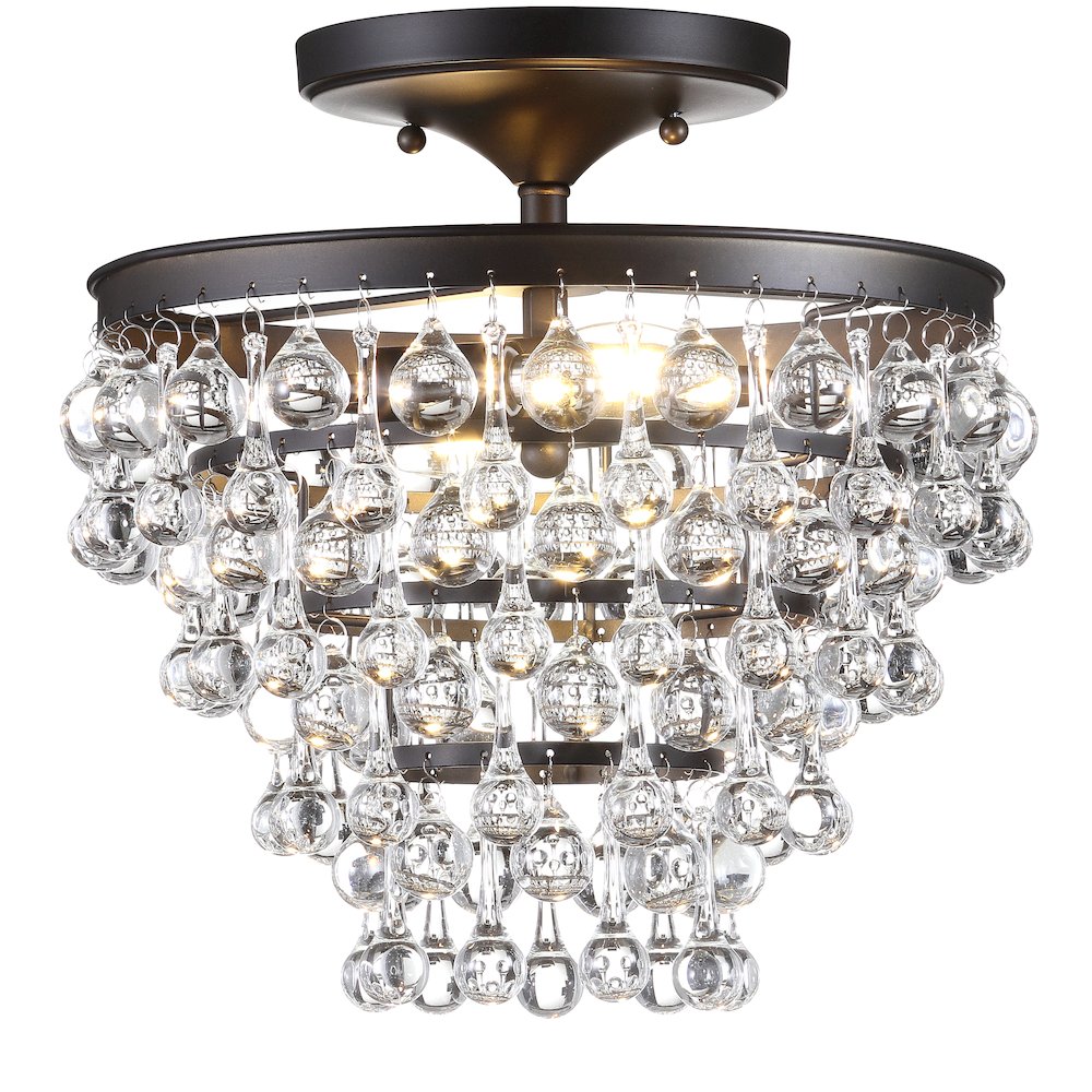 Toronto Metal/Crystal Led Flush Mount. Picture 1