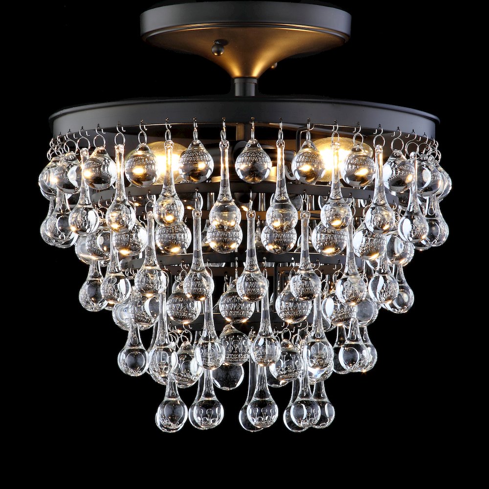 Toronto Metal/Crystal Led Flush Mount. Picture 3