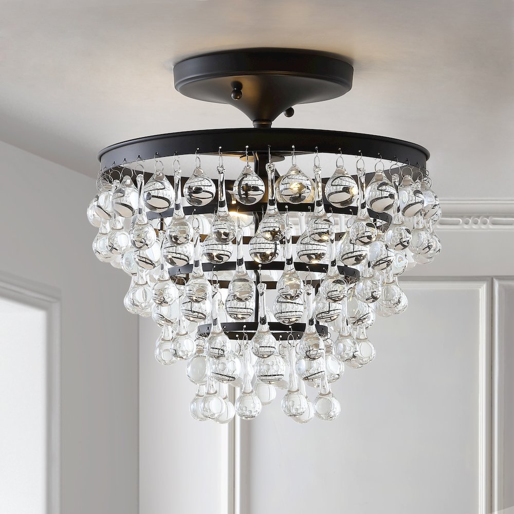 Toronto Metal/Crystal Led Flush Mount. Picture 7