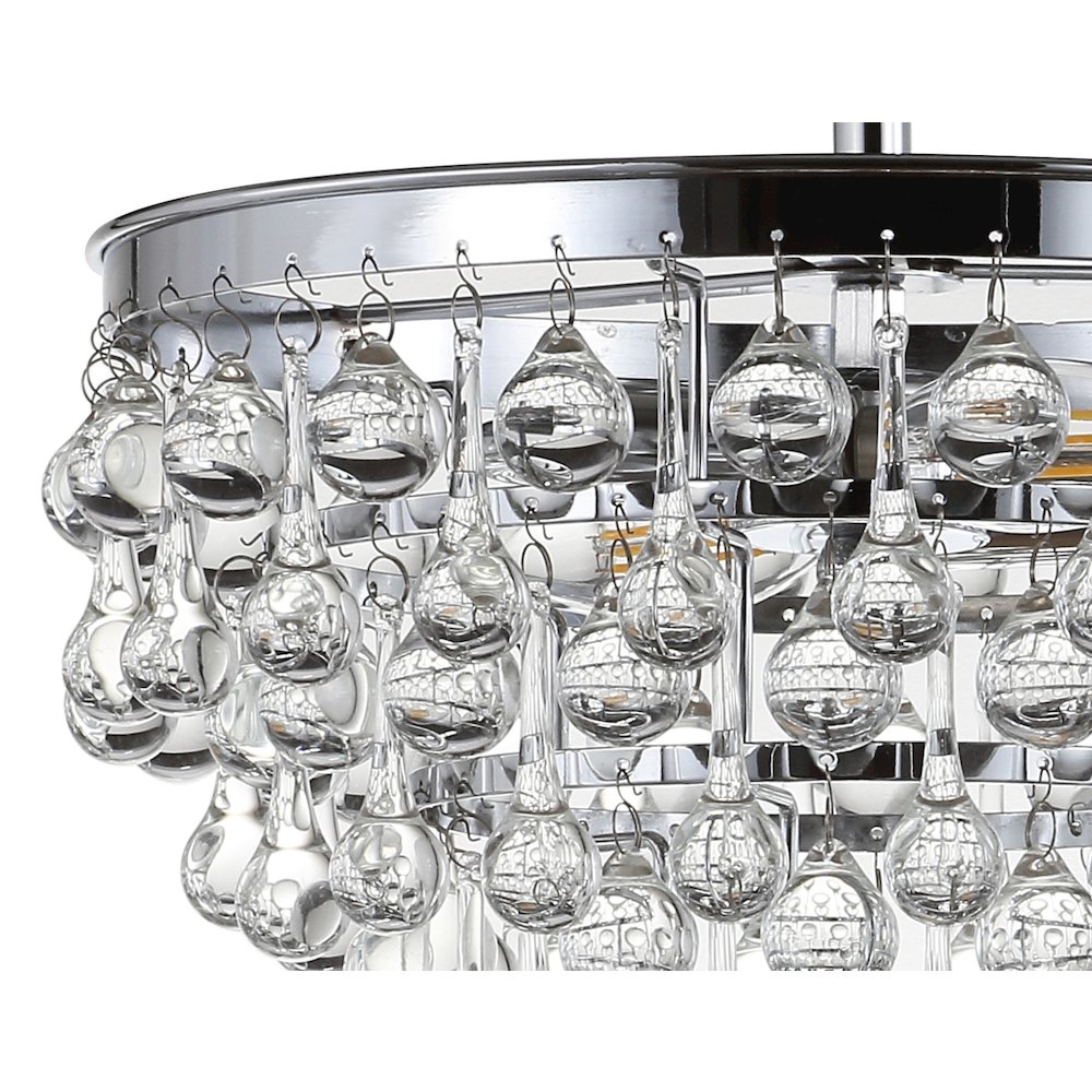 Toronto Metal/Crystal Led Flush Mount. Picture 5