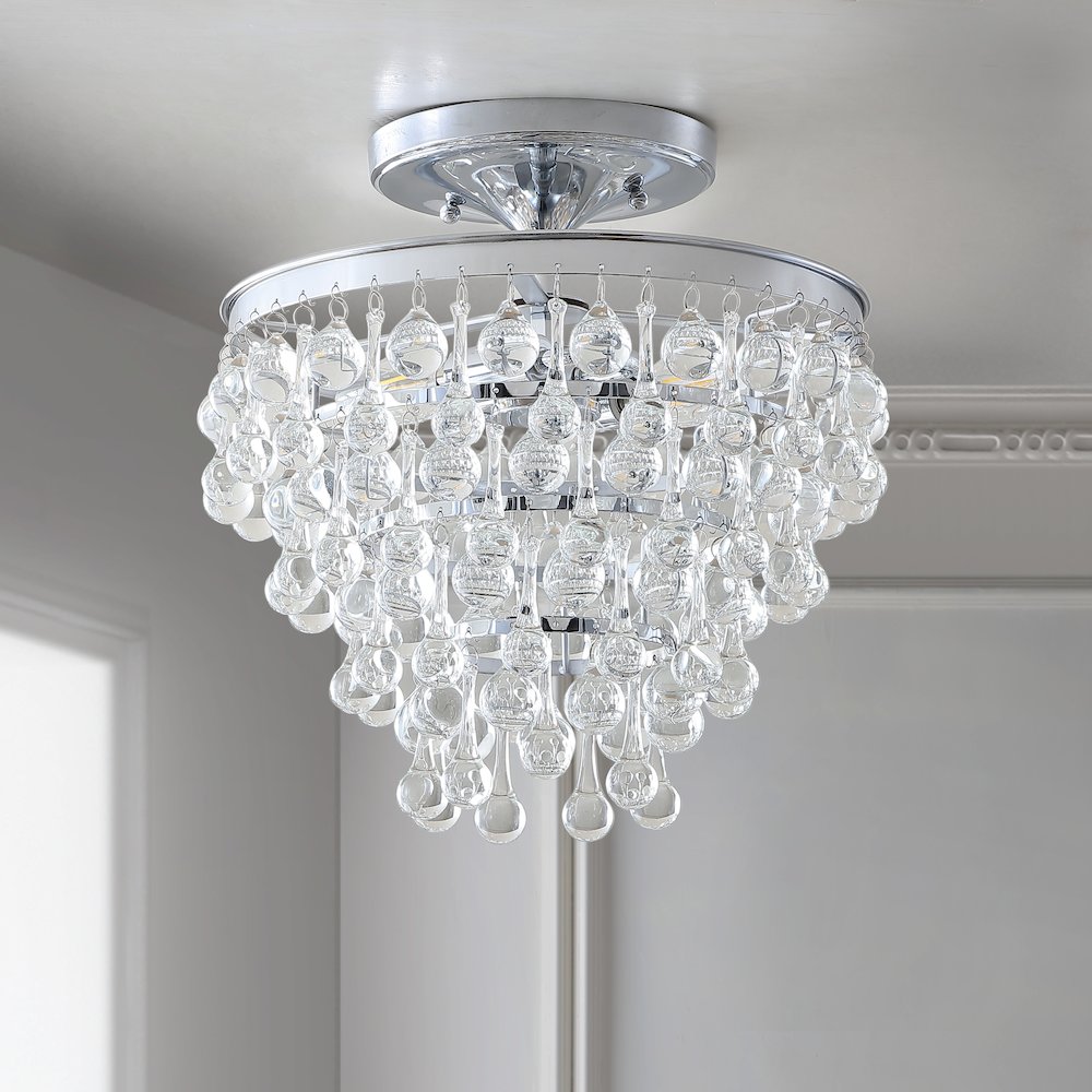 Toronto Metal/Crystal Led Flush Mount. Picture 8