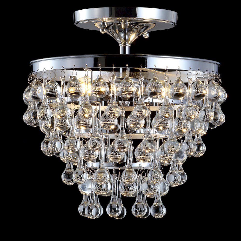 Toronto Metal/Crystal Led Flush Mount. Picture 3