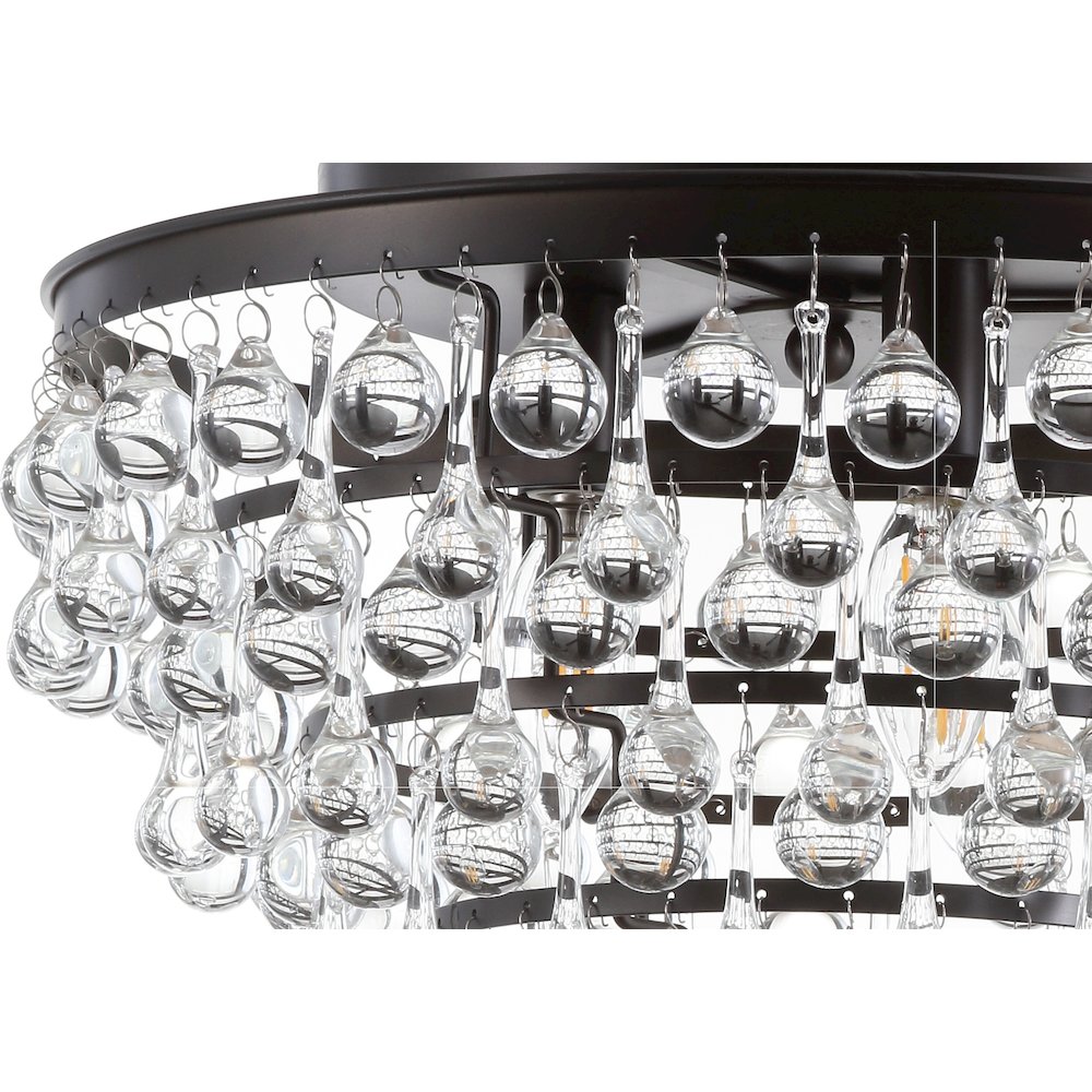 Toronto Metal/Crystal Led Flush Mount. Picture 5