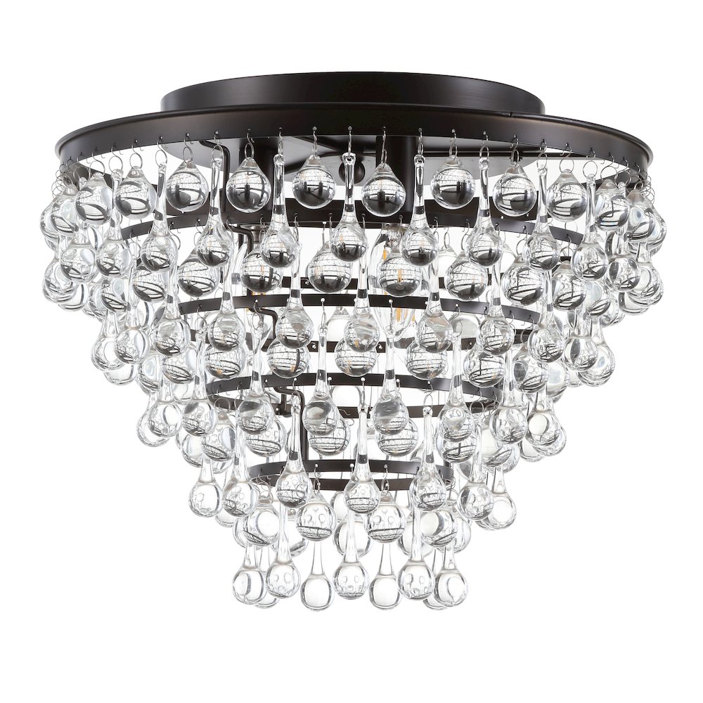 Toronto Metal/Crystal Led Flush Mount. Picture 2