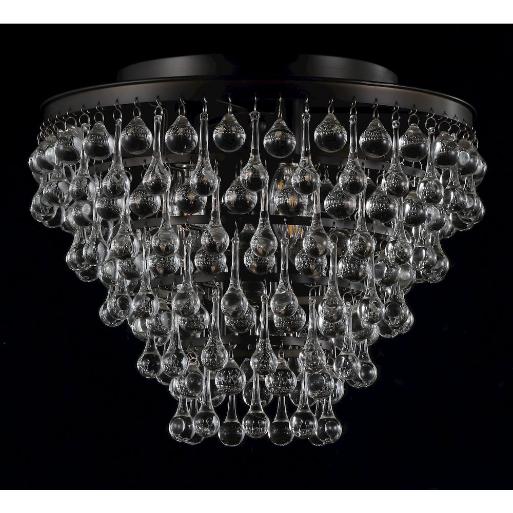 Toronto Metal/Crystal Led Flush Mount. Picture 4