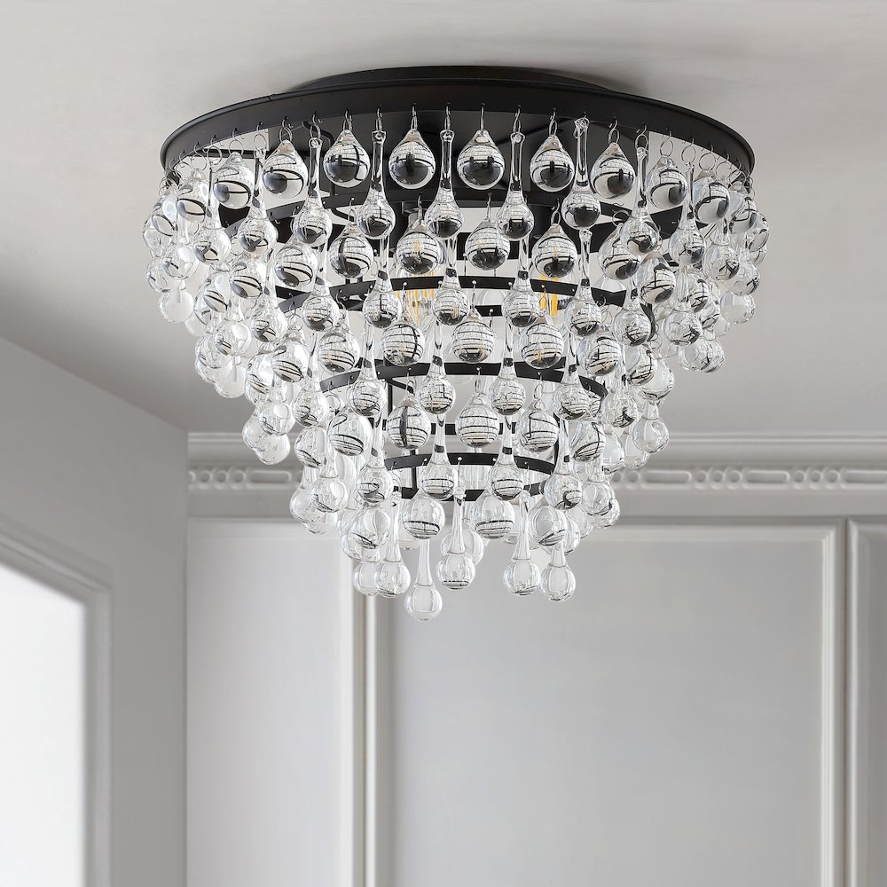 Toronto Metal/Crystal Led Flush Mount. Picture 8
