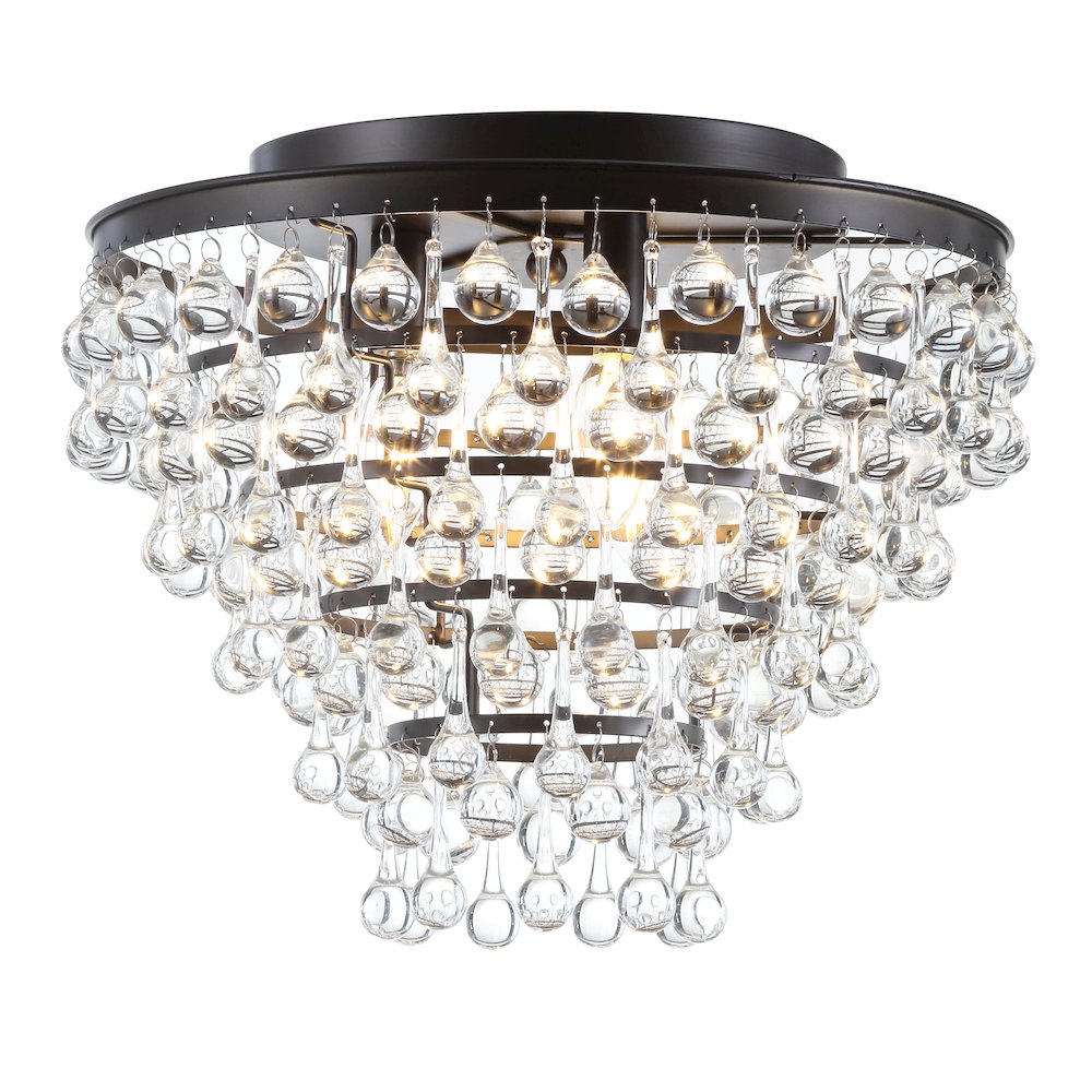 Toronto Metal/Crystal Led Flush Mount. Picture 1