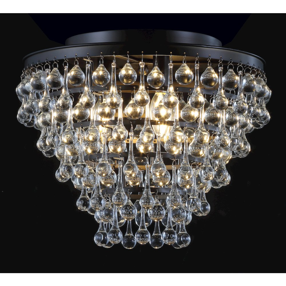 Toronto Metal/Crystal Led Flush Mount. Picture 3