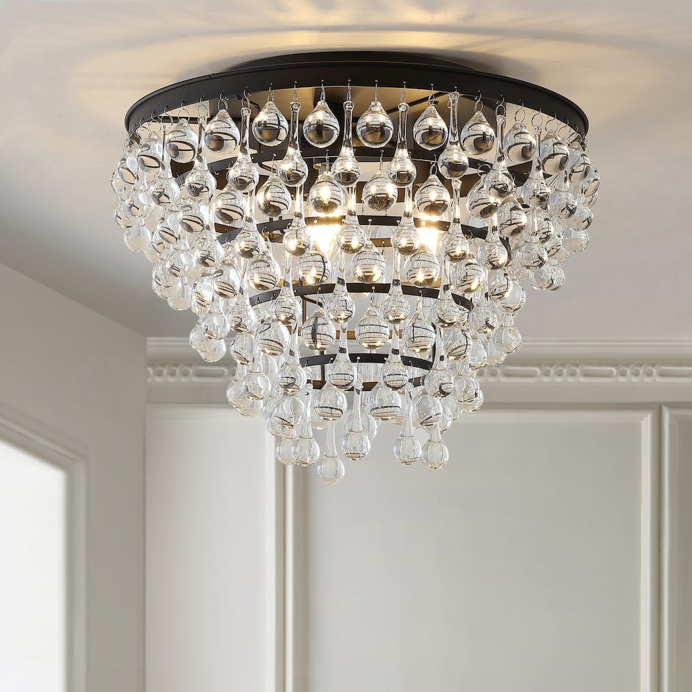 Toronto Metal/Crystal Led Flush Mount. Picture 7