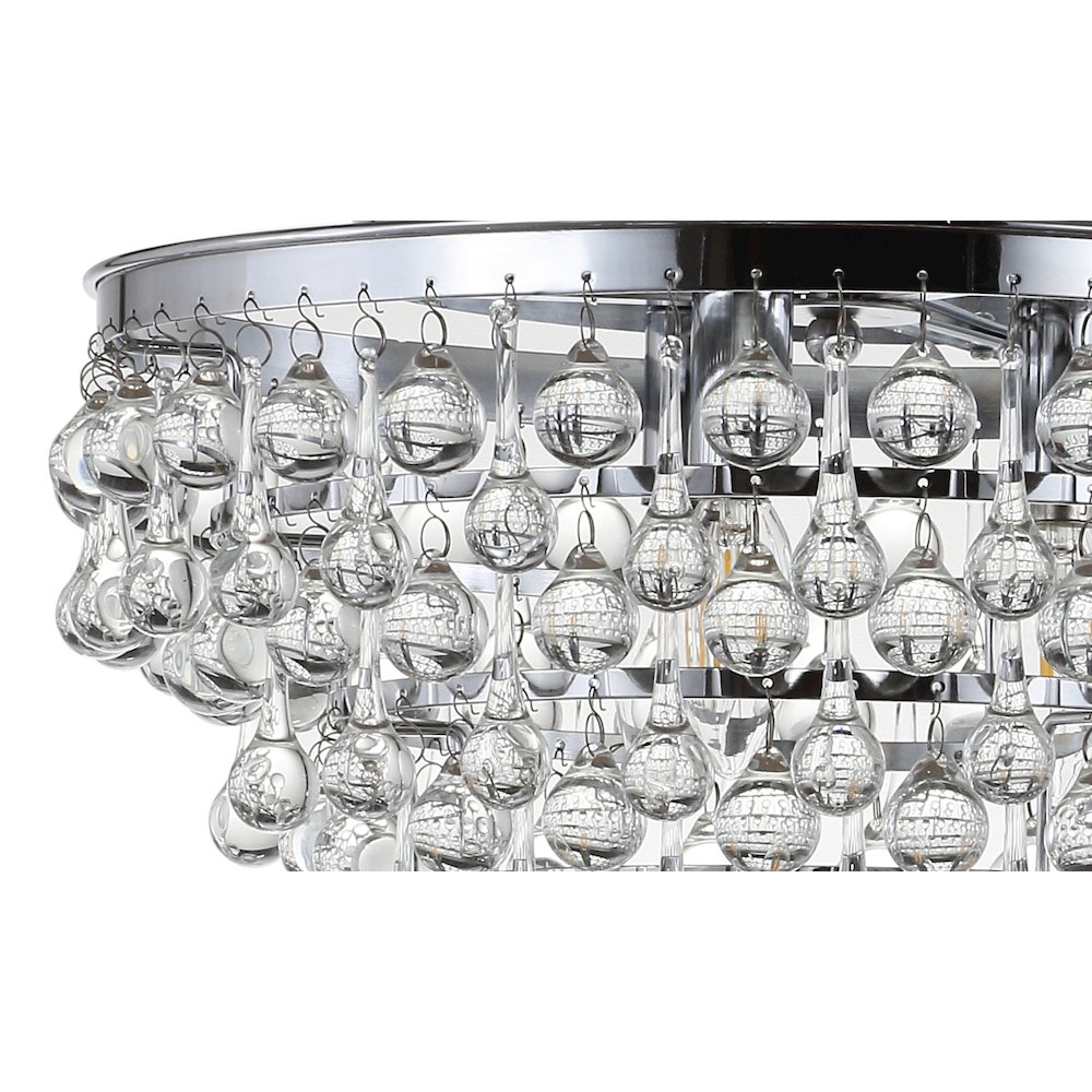 Toronto Metal/Crystal Led Flush Mount. Picture 5