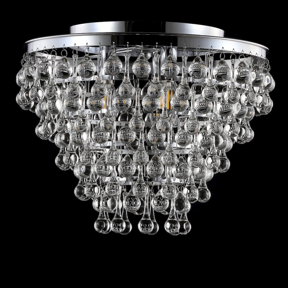 Toronto Metal/Crystal Led Flush Mount. Picture 4