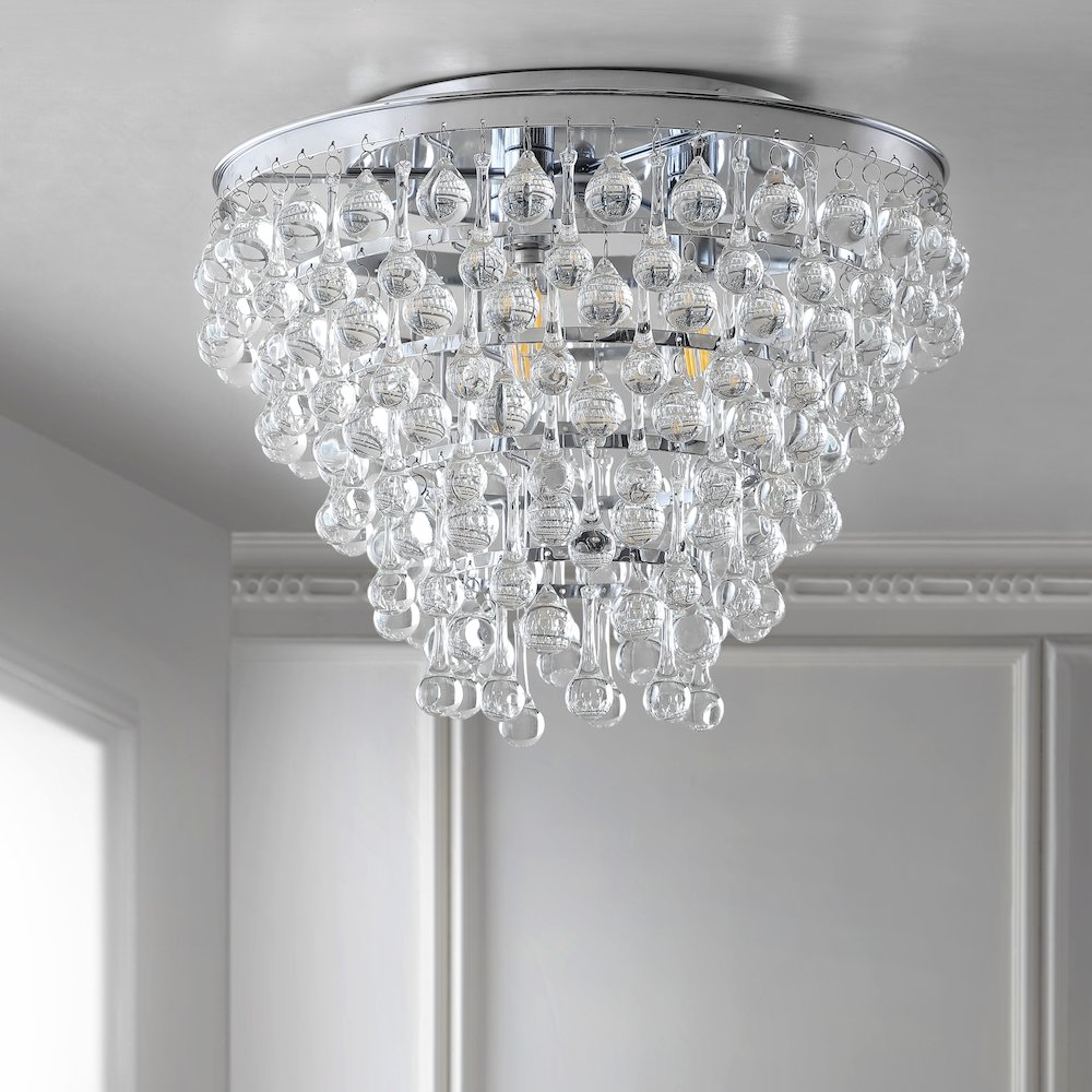 Toronto Metal/Crystal Led Flush Mount. Picture 8