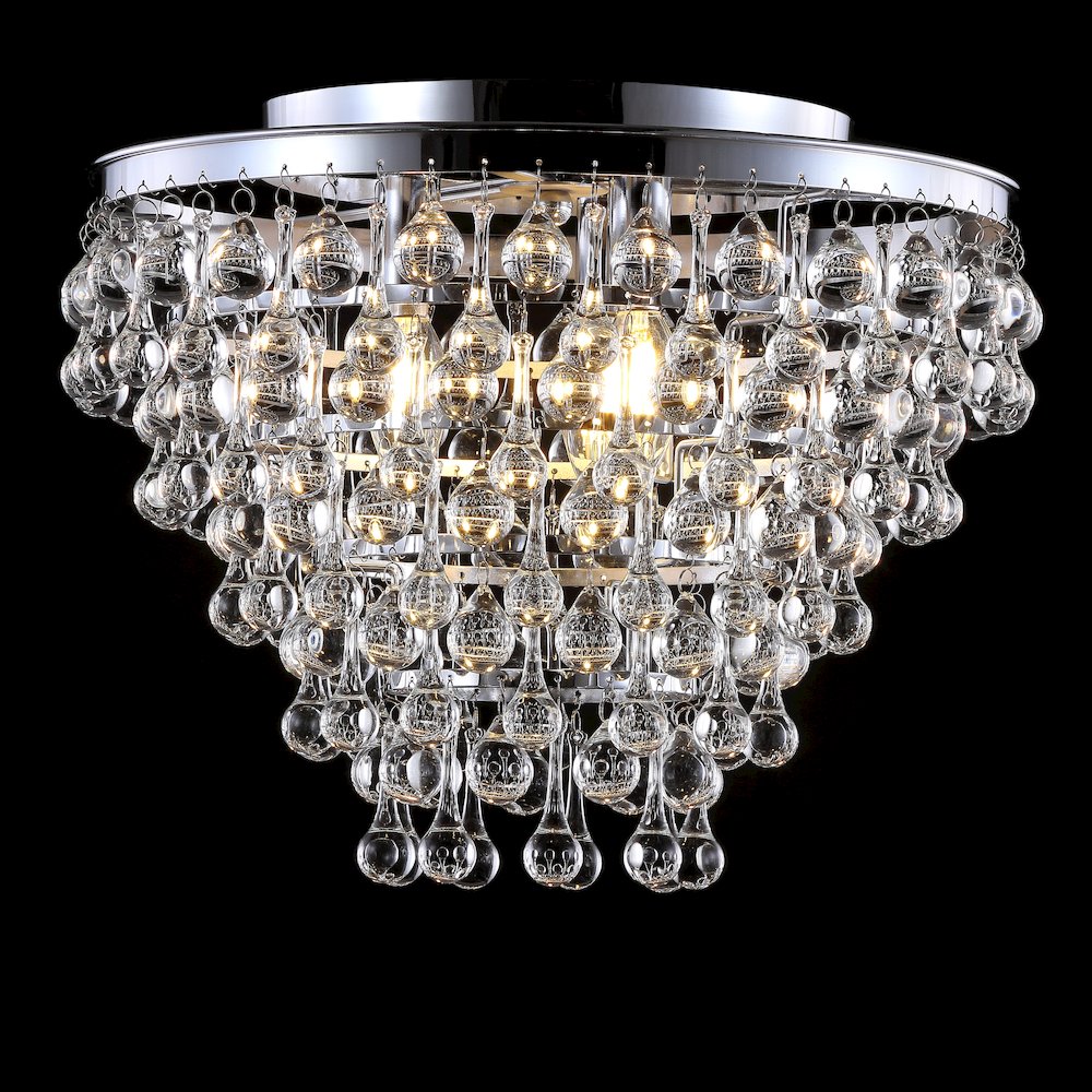 Toronto Metal/Crystal Led Flush Mount. Picture 3