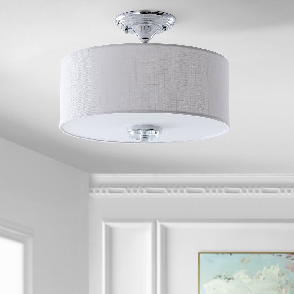 Marc Metal/Crystal Led Semi Flush Mount. Picture 6