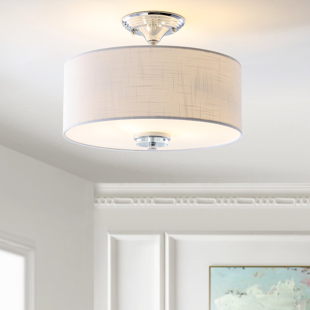 Marc Metal/Crystal Led Semi Flush Mount. Picture 5
