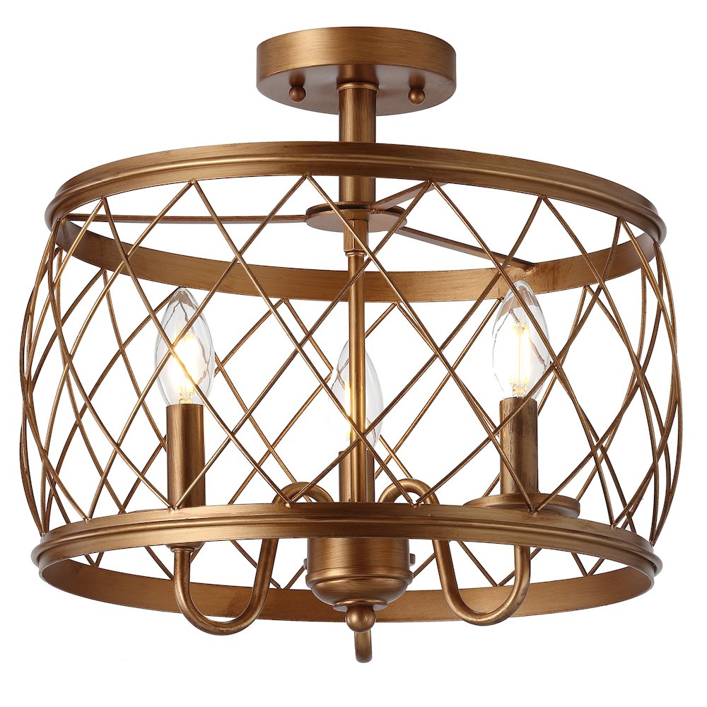 Eleanor Metal Led Semi Flush Mount Ceiling Light. Picture 1