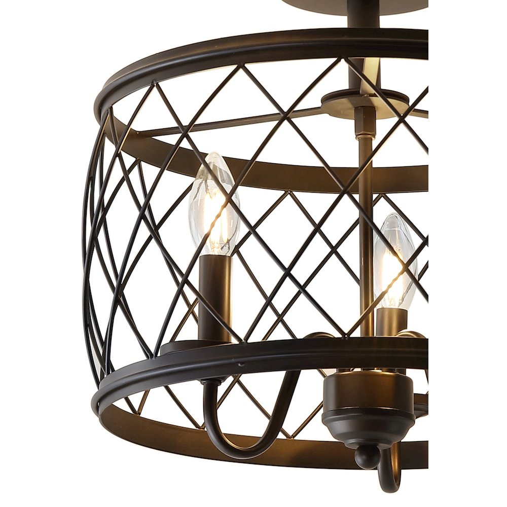 Eleanor Metal Led Semi Flush Mount Ceiling Light. Picture 3