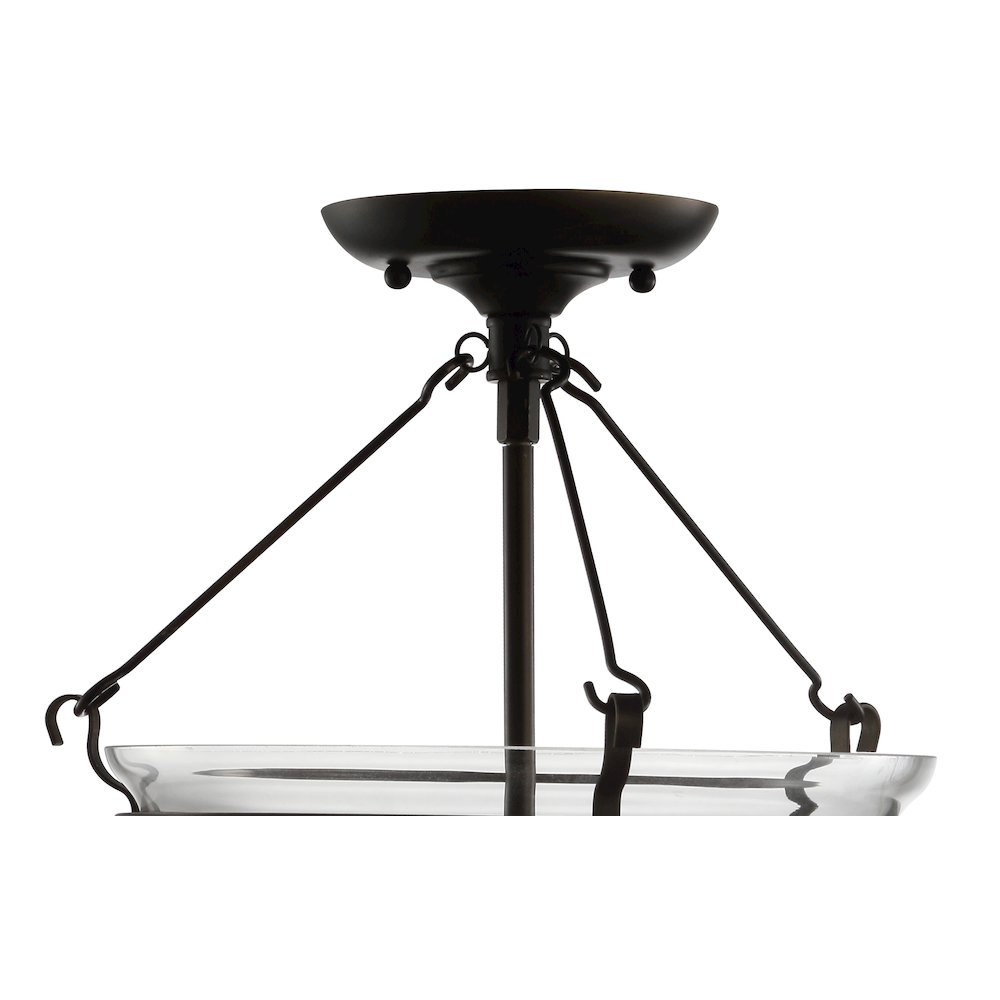 Charlotte Metal/Glass Led Semi Flush Mount. Picture 4