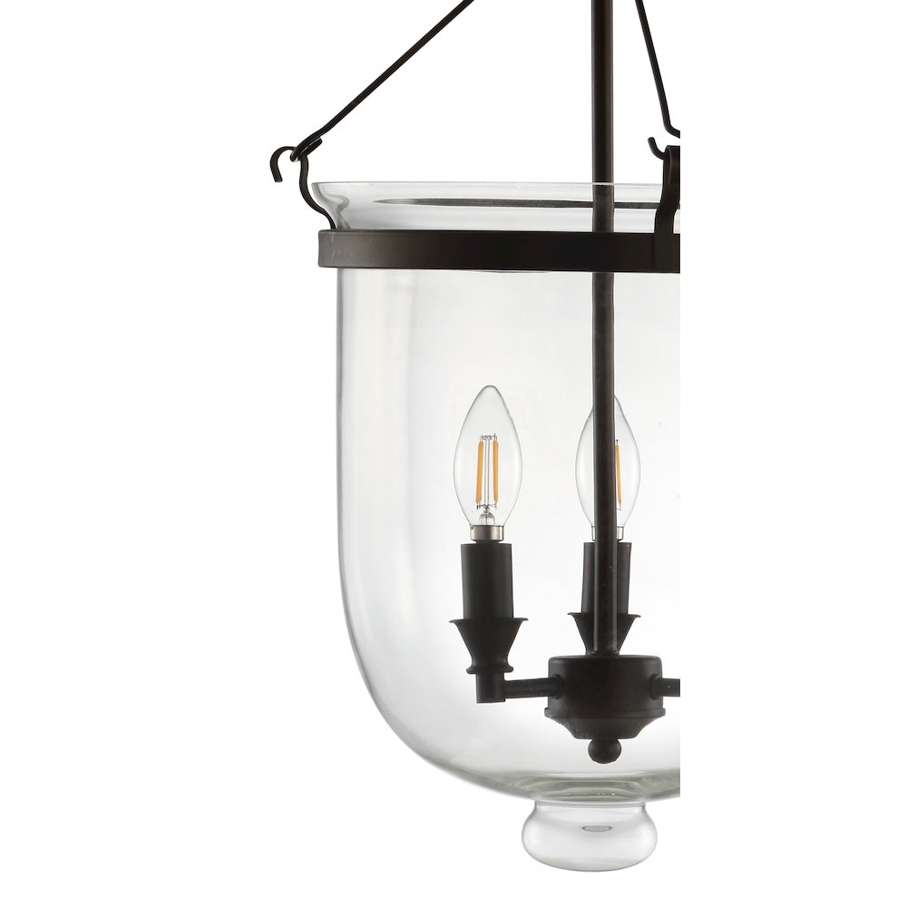 Charlotte Metal/Glass Led Semi Flush Mount. Picture 3