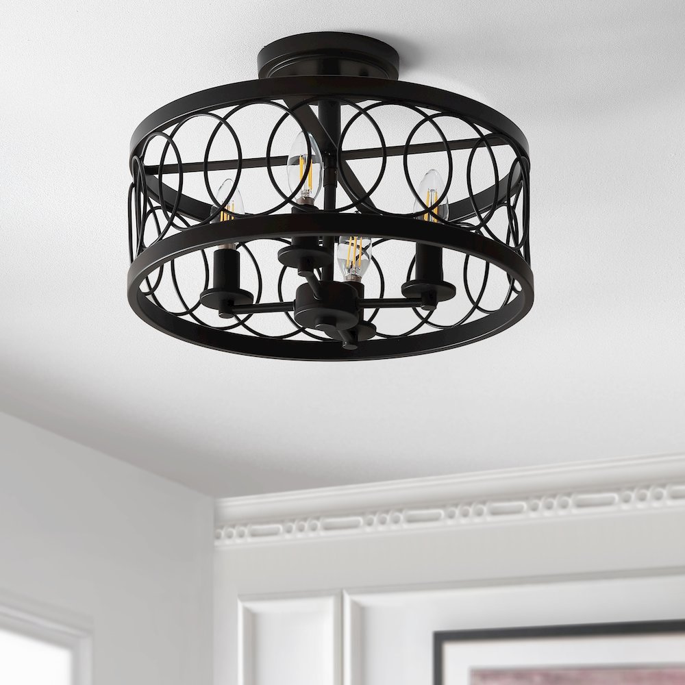 Sylvain Metal Led Semi Flush Mount. Picture 6