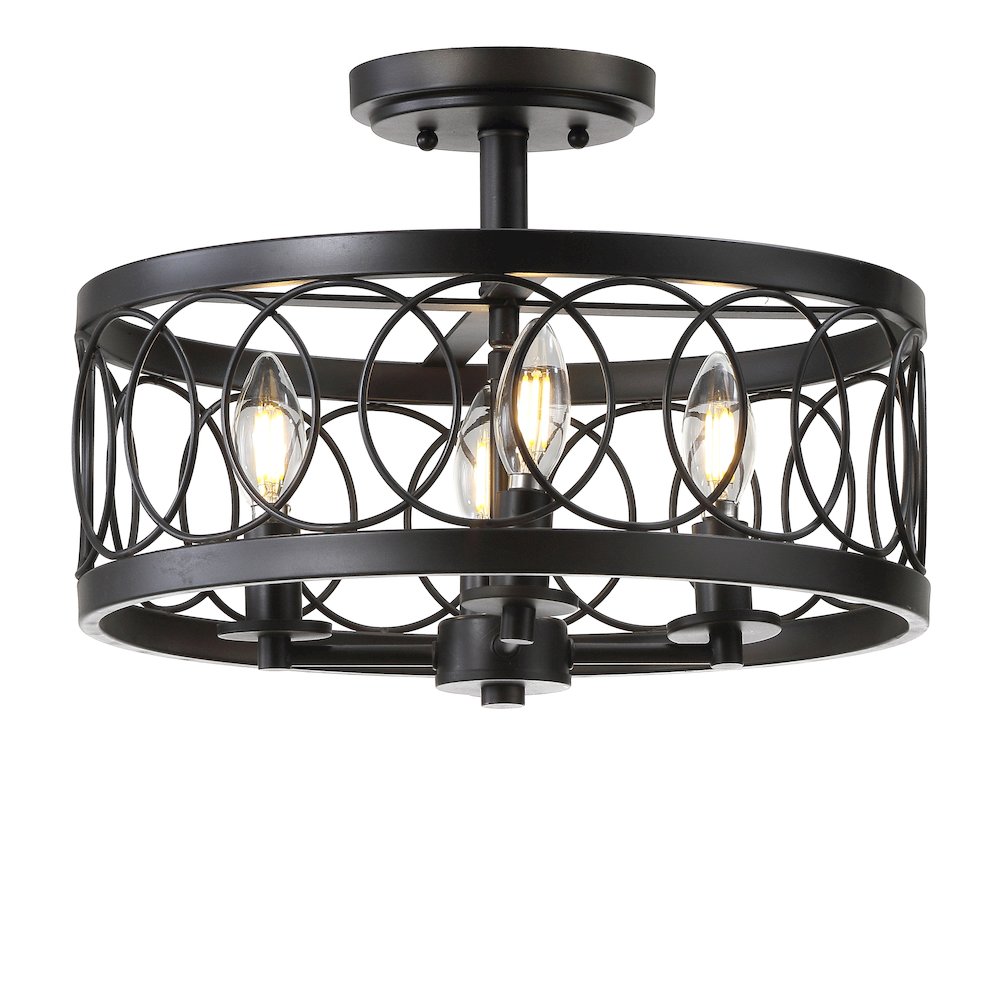 Sylvain Metal Led Semi Flush Mount. Picture 1