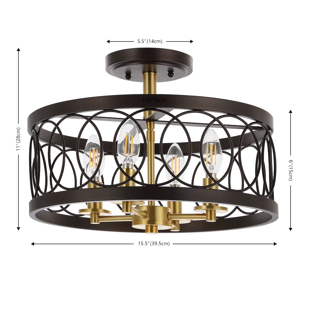 Sylvain Metal Led Semi-Flush Mount. Picture 8