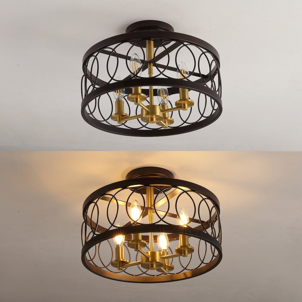 Sylvain Metal Led Semi-Flush Mount. Picture 5