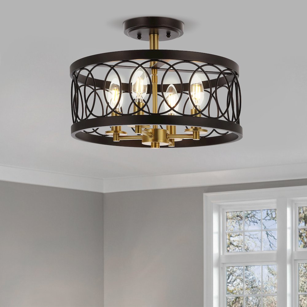 Sylvain Metal Led Semi-Flush Mount. Picture 2