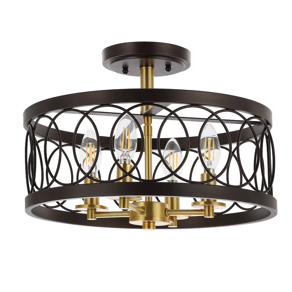 Sylvain Metal Led Semi-Flush Mount. Picture 3