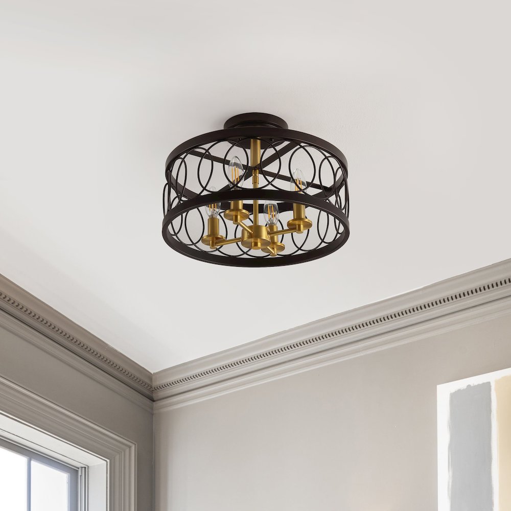 Sylvain Metal Led Semi-Flush Mount. Picture 7
