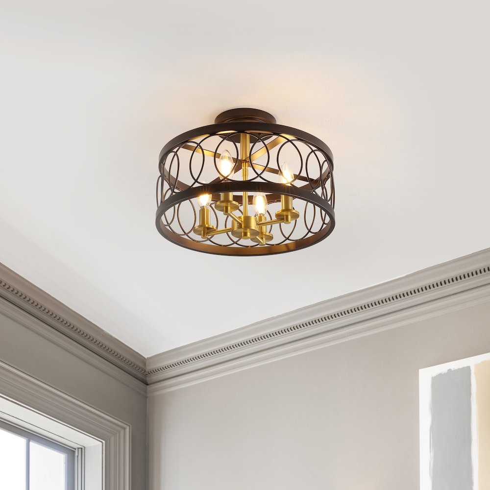 Sylvain Metal Led Semi-Flush Mount. Picture 6