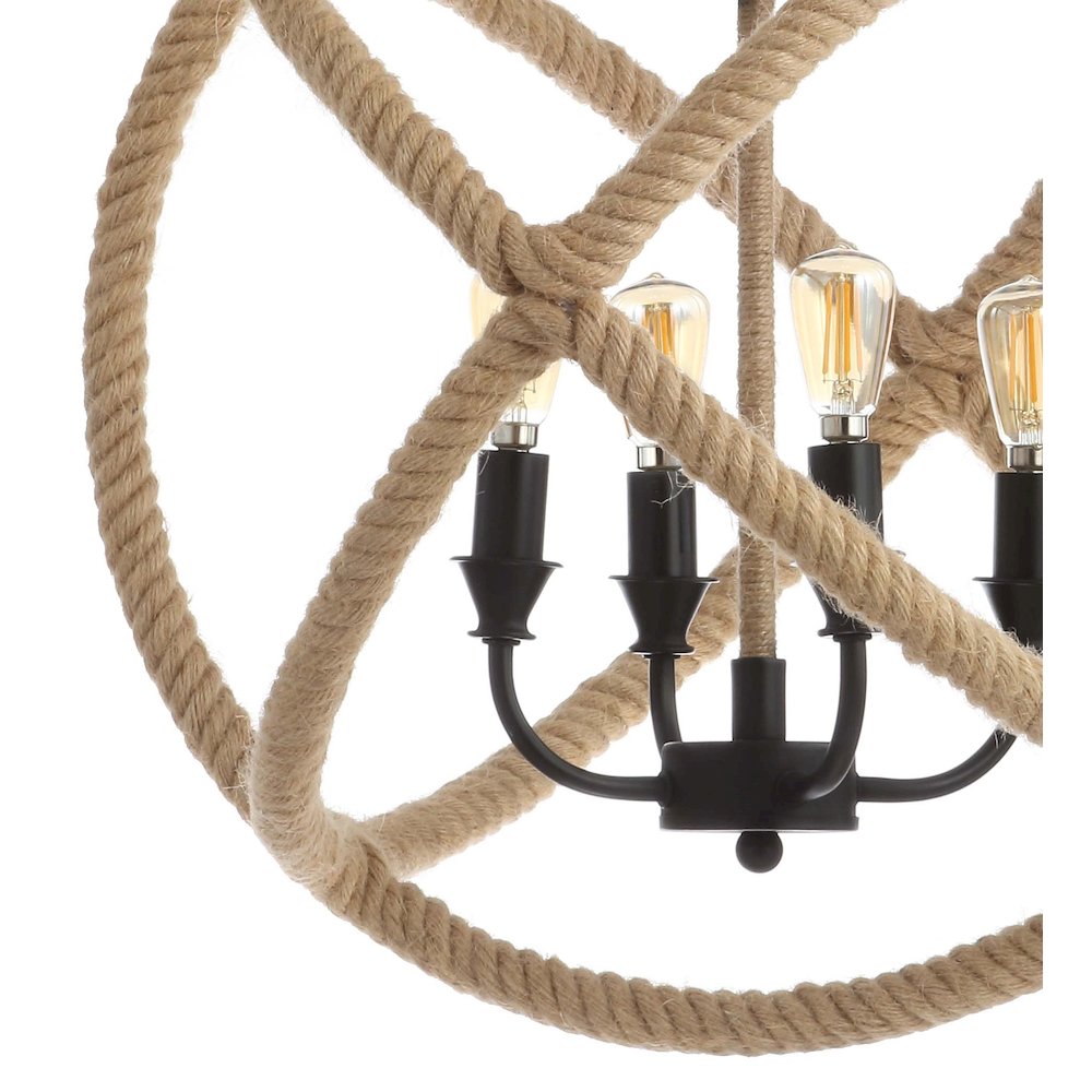 Soka Adjustable Globe Metalrope Led Pendant. Picture 3