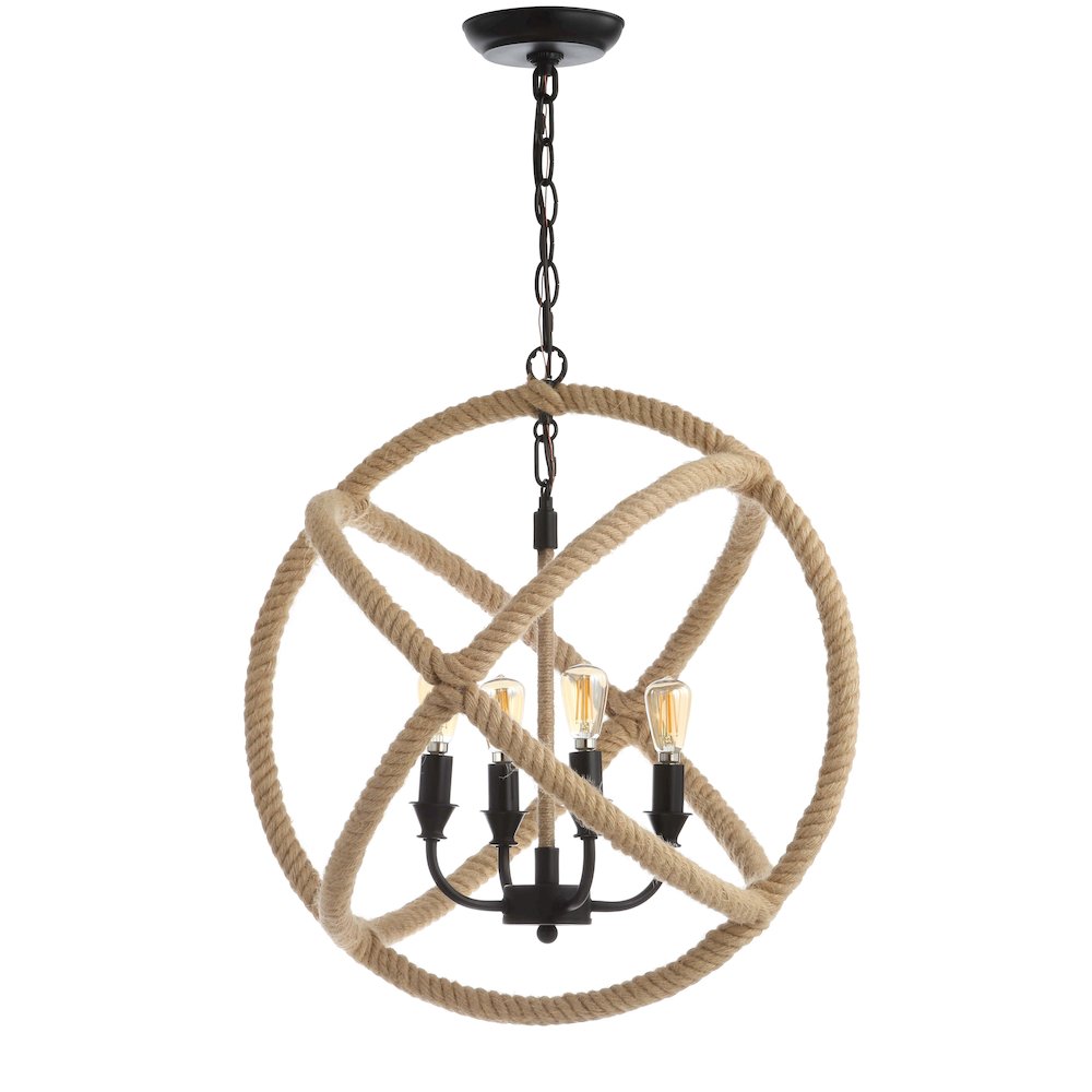 Soka Adjustable Globe Metalrope Led Pendant. Picture 2