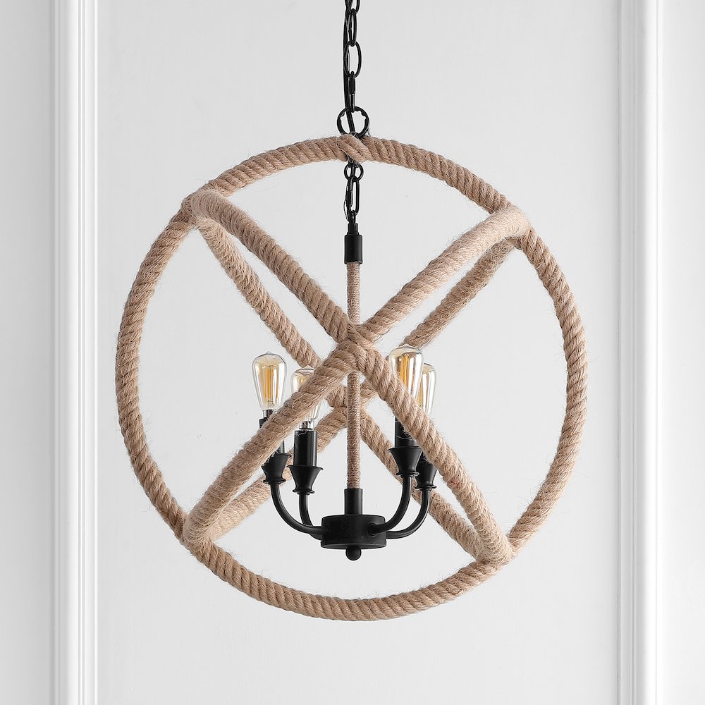 Soka Adjustable Globe Metalrope Led Pendant. Picture 6