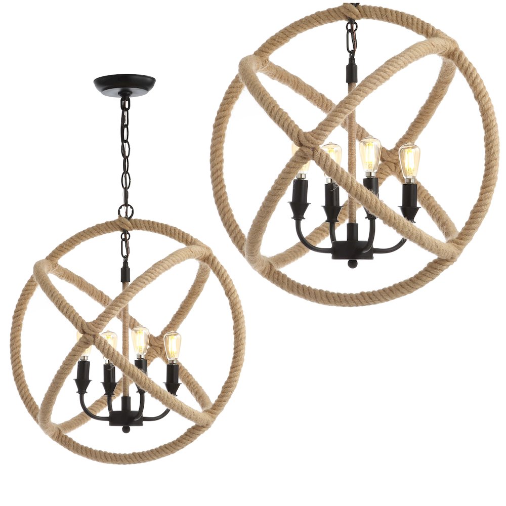 Soka Adjustable Globe Metalrope Led Pendant. Picture 9