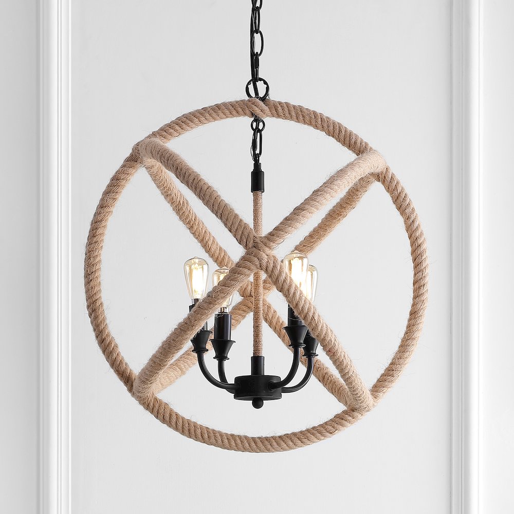 Soka Adjustable Globe Metalrope Led Pendant. Picture 5