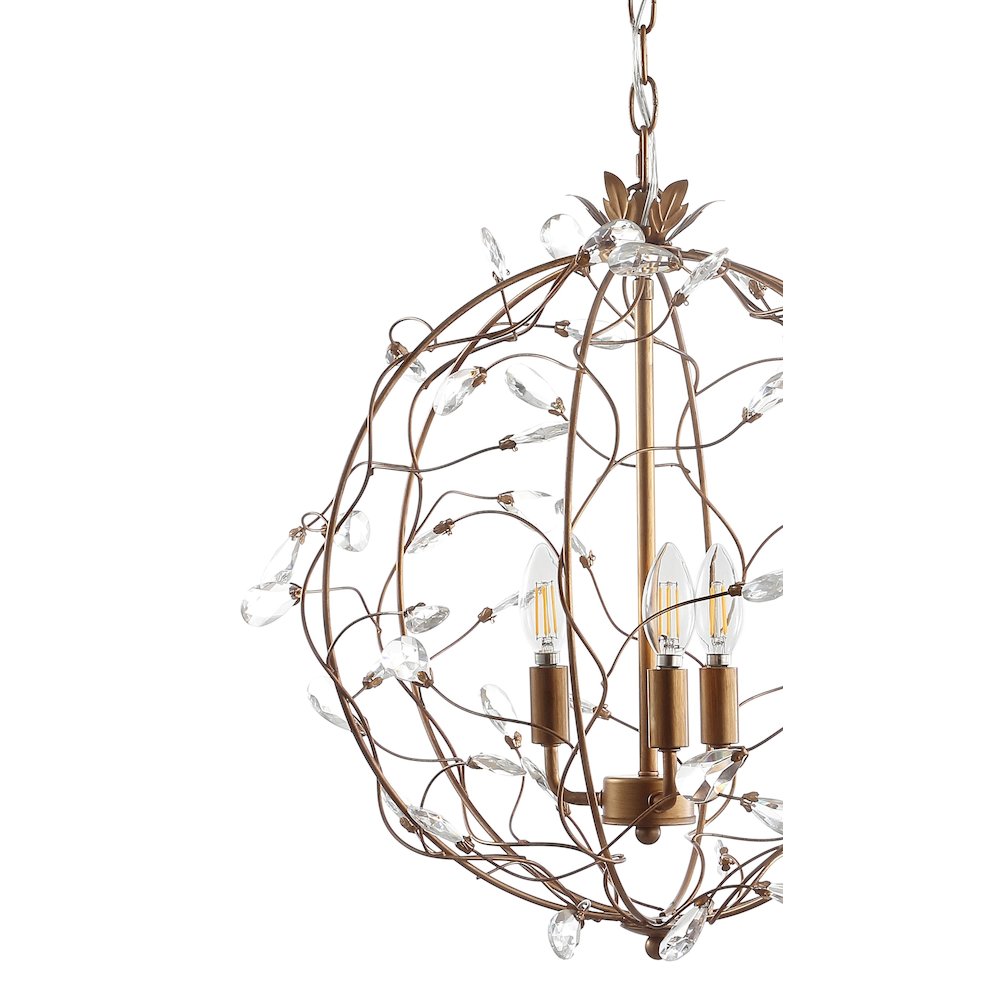 Isabelle Adjustable Metal/Glass Led Pendant. Picture 3