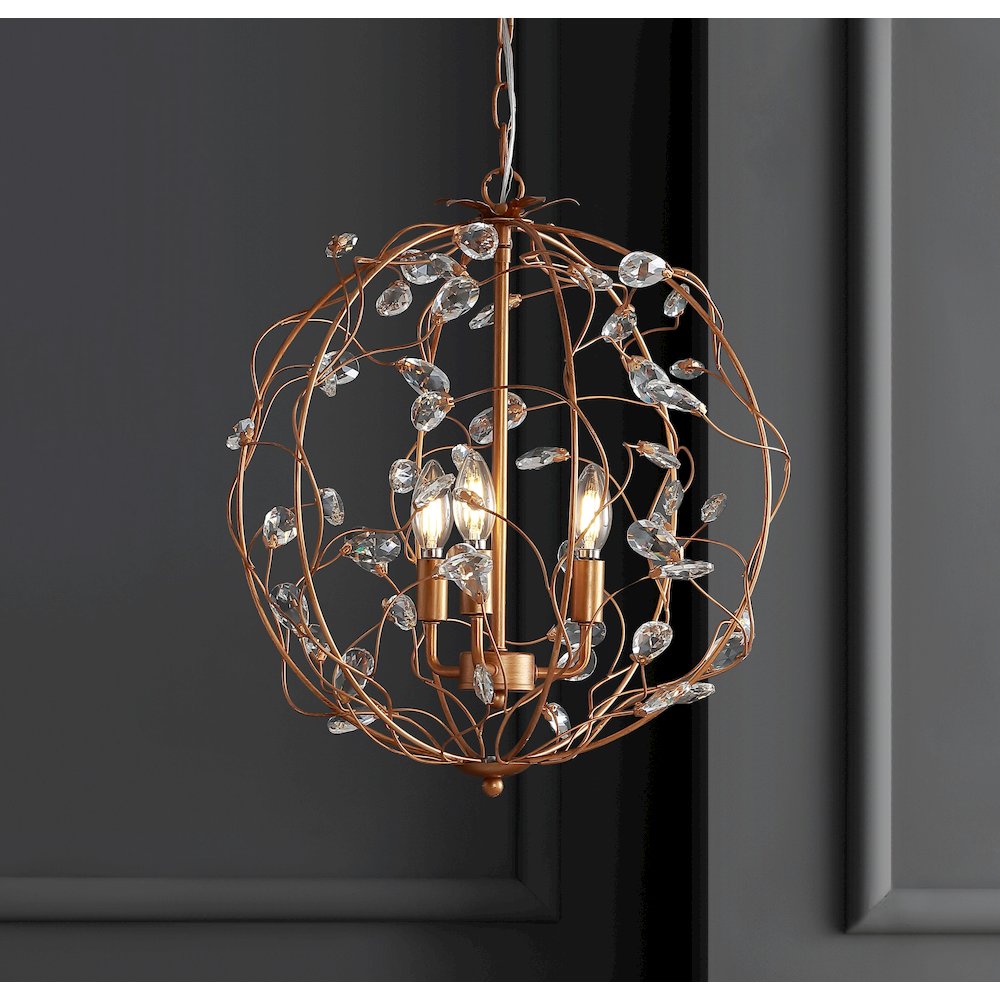 Isabelle Adjustable Metal/Glass Led Pendant. Picture 8