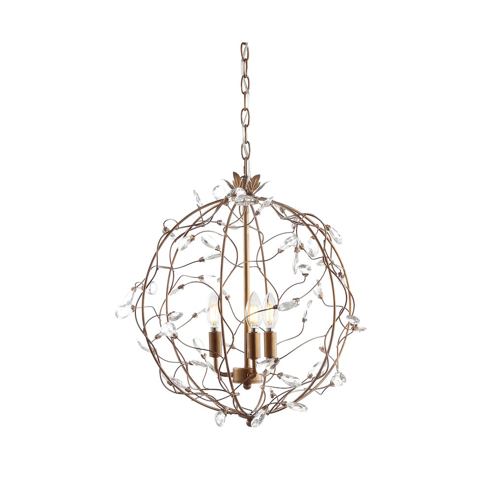 Isabelle Adjustable Metal/Glass Led Pendant. Picture 7