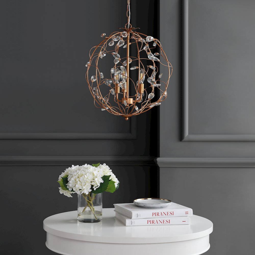 Isabelle Adjustable Metal/Glass Led Pendant. Picture 6