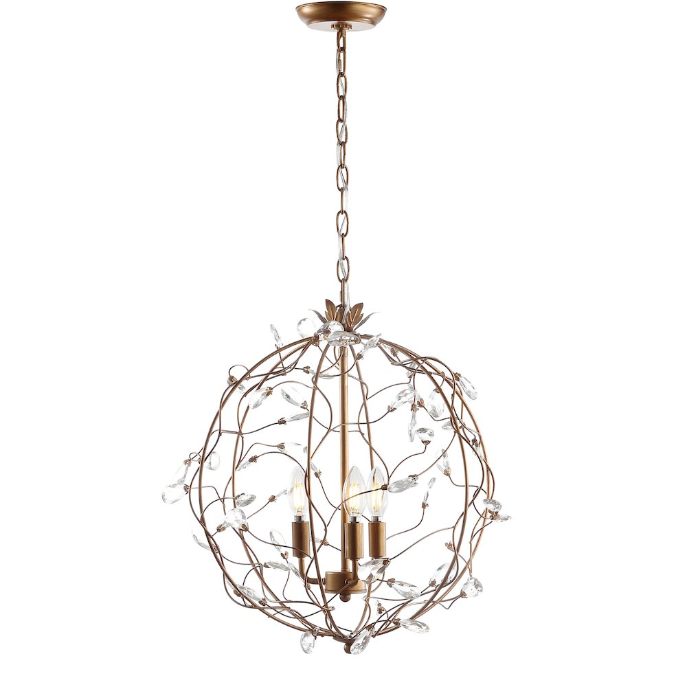 Isabelle Adjustable Metal/Glass Led Pendant. Picture 1